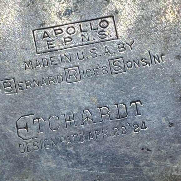 Apollo Etchardt Oil Lamp Bernard Rices Sons Inc Antique 1924 Made USA - Picture 7 of 10